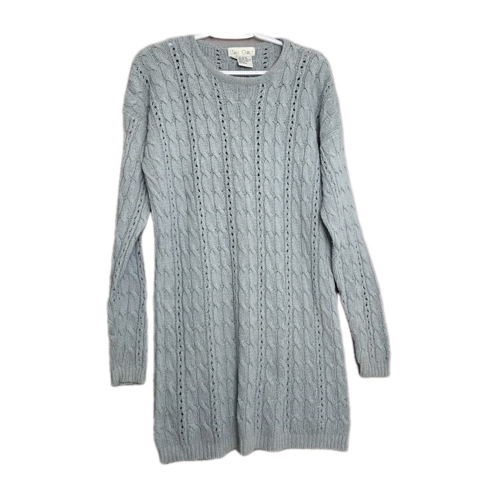 100% silk cable knit‎ sweater top by "Tall Girl" size Medium
